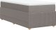 vidaXL Łóżko kontynentalne z materacem, taupe, tkanina, 80x200 cm 6