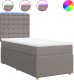 vidaXL vidaXL Łóżko kontynentalne z materacem, taupe, tkanina, 80x200 cm 2