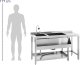 Royal Catering Stacja stoisko barmańskie koktajlowe drink bar ze zlewem 66 x 106 x 136 cm 1