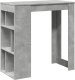 vidaXL Stolik barowy z przegrodami, szarość betonu, 102x50x103,5 cm 2
