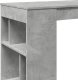 vidaXL Stolik barowy z przegrodami, szarość betonu, 102x50x103,5 cm 7