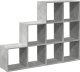 vidaXL Regał przegroda, 3 poziomy, szarość betonu, 137,5x29x103,5 cm 7