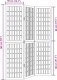 vidaXL vidaXL Parawan pokojowy, 3-panelowy, biały, lite drewno paulowni 7