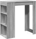 vidaXL Stolik barowy z przegrodami, szary dąb sonoma, 102x50x103,5 cm 2