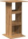 vidaXL Stolik barowy z półkami, dąb artisian, 60x60x102 cm 2