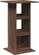 vidaXL Stolik barowy z półkami, brązowy dąb, 60x60x102 cm 2