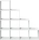 vidaXL Regał przegroda, 4 poziomy, biały, 131,5x29x131,5 cm 5