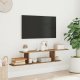vidaXL vidaXL Wisząca szafka pod TV, dąb artisan, 125x18x23 cm 2