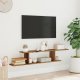 vidaXL vidaXL Wisząca szafka pod TV, stare drewno, 125x18x23 cm 2