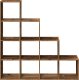vidaXL vidaXL Regał przegroda, 4 poziomy, stare drewno, 131,5x29x131,5 cm 5