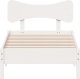 vidaXL vidaXL Rama łóżka bez materaca, biała, 90x190 cm, lite drewno sosnowe 4