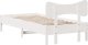 vidaXL vidaXL Rama łóżka bez materaca, biała, 90x200 cm, lite drewno sosnowe 8