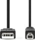 Kabel USB Nedis USB-A - USB-B 1 m Czarny (CCGL60100BK10) 2