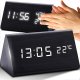 Retoo BUDZIK ZEGAR ELEKTRONICZNY TERMOMETR ALARM CYFROWY ZEGAREK STOJĄCY CICHY 1