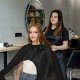 Retoo PELERYNA FRYZJERSKA FARTUCH FRYZJERSKI DO SALONU STRZYŻENIA OKIENKO CZARNY 12