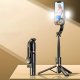 Selfie stick Retoo SELFIE STICK STATYW KIJEK DO TELEFONU Z PILOTEM + 2X LAMPA LED BLUETOOTH TRIPOD 13
