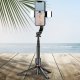 Selfie stick Retoo SELFIE STICK STATYW KIJEK DO TELEFONU Z PILOTEM + 2X LAMPA LED BLUETOOTH TRIPOD 14