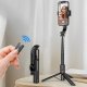 Selfie stick Retoo SELFIE STICK STATYW KIJEK DO TELEFONU Z PILOTEM + 2X LAMPA LED BLUETOOTH TRIPOD 9