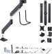 StarTech StarTech 3M1A3SG-MONITOR-ARM uchwyt / stojak do monitorów 68,6 cm (27") Biurko Czarny, Srebrny 10