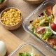 Retoo LUNCHBOX POJEMNIK SZKLANY NA ŻYWNOŚĆ ŻAROODPORNE POJEMNIKI Z POKRYWKĄ 4 SZT 10