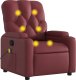 vidaXL Rozkładany fotel masujący, winna czerwień, obity sztuczną skórą 2
