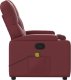 vidaXL Rozkładany fotel masujący, winna czerwień, obity sztuczną skórą 8