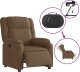 vidaXL vidaXL Elektryczny fotel rozkładany, brązowy, obity tkaniną 5