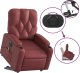 vidaXL Rozkładany fotel pionizujący z masażem, elektryczny, bordowy 10