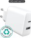 Ładowarka eStuff eSTUFF ES637031-BULK ładowarka do urządzeń przenośnych Smartfon Biały Prąd przemienny Szybkie ładowanie Wewnętrzna 1