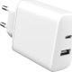 Ładowarka eStuff eSTUFF ES637031-BULK ładowarka do urządzeń przenośnych Smartfon Biały Prąd przemienny Szybkie ładowanie Wewnętrzna 2
