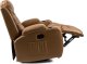 Mebel Elite Fotel Masujący BOX Rozkładany z Podnóżkiem Karmelowy Ekoskóra Nowoczesny 14