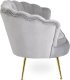Mebel Elite Zestaw Dwuosobowa Sofa ZENDAYA i Fotel Wypoczynkowy ANGEL Szary Muszelka Glamour do Salonu 14