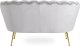 Mebel Elite Zestaw Dwuosobowa Sofa ZENDAYA i Fotel Wypoczynkowy ANGEL Szary Muszelka Glamour do Salonu 15