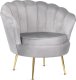 Mebel Elite Zestaw Dwuosobowa Sofa ZENDAYA i Fotel Wypoczynkowy ANGEL Szary Muszelka Glamour do Salonu 16
