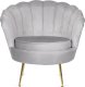 Mebel Elite Zestaw Dwuosobowa Sofa ZENDAYA i Fotel Wypoczynkowy ANGEL Szary Muszelka Glamour do Salonu 17