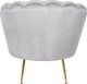 Mebel Elite Zestaw Dwuosobowa Sofa ZENDAYA i Fotel Wypoczynkowy ANGEL Szary Muszelka Glamour do Salonu 20