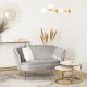 Mebel Elite Zestaw Dwuosobowa Sofa ZENDAYA i Fotel Wypoczynkowy ANGEL Szary Muszelka Glamour do Salonu 3
