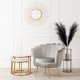Mebel Elite Zestaw Dwuosobowa Sofa ZENDAYA i Fotel Wypoczynkowy ANGEL Szary Muszelka Glamour do Salonu 7