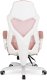 Fotel Mebel Elite Fotel Gamingowy Obrotowy BING Różowy/biały z Podnóżkiem Nowoczesny 12