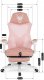 Fotel Mebel Elite Fotel Gamingowy Obrotowy BING Różowy/biały z Podnóżkiem Nowoczesny 13