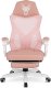 Fotel Mebel Elite Fotel Gamingowy Obrotowy BING Różowy/biały z Podnóżkiem Nowoczesny 8