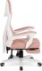 Fotel Mebel Elite Fotel Gamingowy Obrotowy BING Różowy/biały z Podnóżkiem Nowoczesny 9