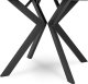 Mebel Elite Zestaw Stół Okrągły Rozkładany LUKAS 100-250 cm Dąb Złoty/Czarny i 4 Krzesła Tapicerowane do Salonu CORK Beżowe Welurowe Loft 11