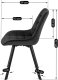 Mebel Elite Zestaw Stół Okrągły Rozkładany HARRY 102-142 cm Dąb Riviera/Czarny i 4 Krzesła Tapicerowane do Salonu RICK Czarne Welurowe Loft 18