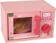 LeanToys Drewniana Kuchenka Mikrofalowa Mikrofalówka Jedzenie Różowa 1