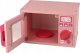 LeanToys Drewniana Kuchenka Mikrofalowa Mikrofalówka Jedzenie Różowa 3