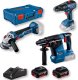 Zestaw narzędzi Bosch BOSCH ZESTAW COMBO 18V (GSB 18V-50 + GWS 18V-10 + GBH 187-LI) 2x5,0Ah +XL-BOXX 2