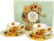 DUO Zestaw 2 filiżanek do espresso 100 ml + spodki Sunflowers 1