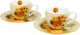 DUO Zestaw 2 filiżanek do espresso 100 ml + spodki Sunflowers 1