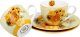 DUO Zestaw 2 filiżanek do espresso 100 ml + spodki Sunflowers 2